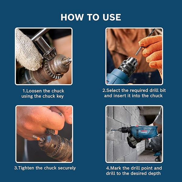 BOSCH GSB 600 Corded Electric Impact Drill, 100Pcs Accessory Set | 600 W Motor | Speed of 3000 RPM | Rated Torque of 1.4 Nm | Impact rate of 48000 BPM | Double Insulation | 1 Year Warranty