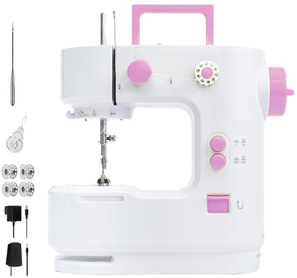 Kiwilon Sewing Machine For Home Use | Portable Electric Stitching Machine With Foot Pedal, Bobbin Winder, LED Light & Dual Speed, Compact Tailoring Machine