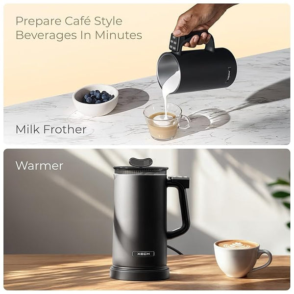 Xech Smart Mug Coffee Maker | Automatic Coffee Frother Machine | Electric Milk Frother with Warm and Cold Foam for Latte, Cappuccinos Macchiato 500W 500ml | Wedding Gift for Couples (MyCafe)