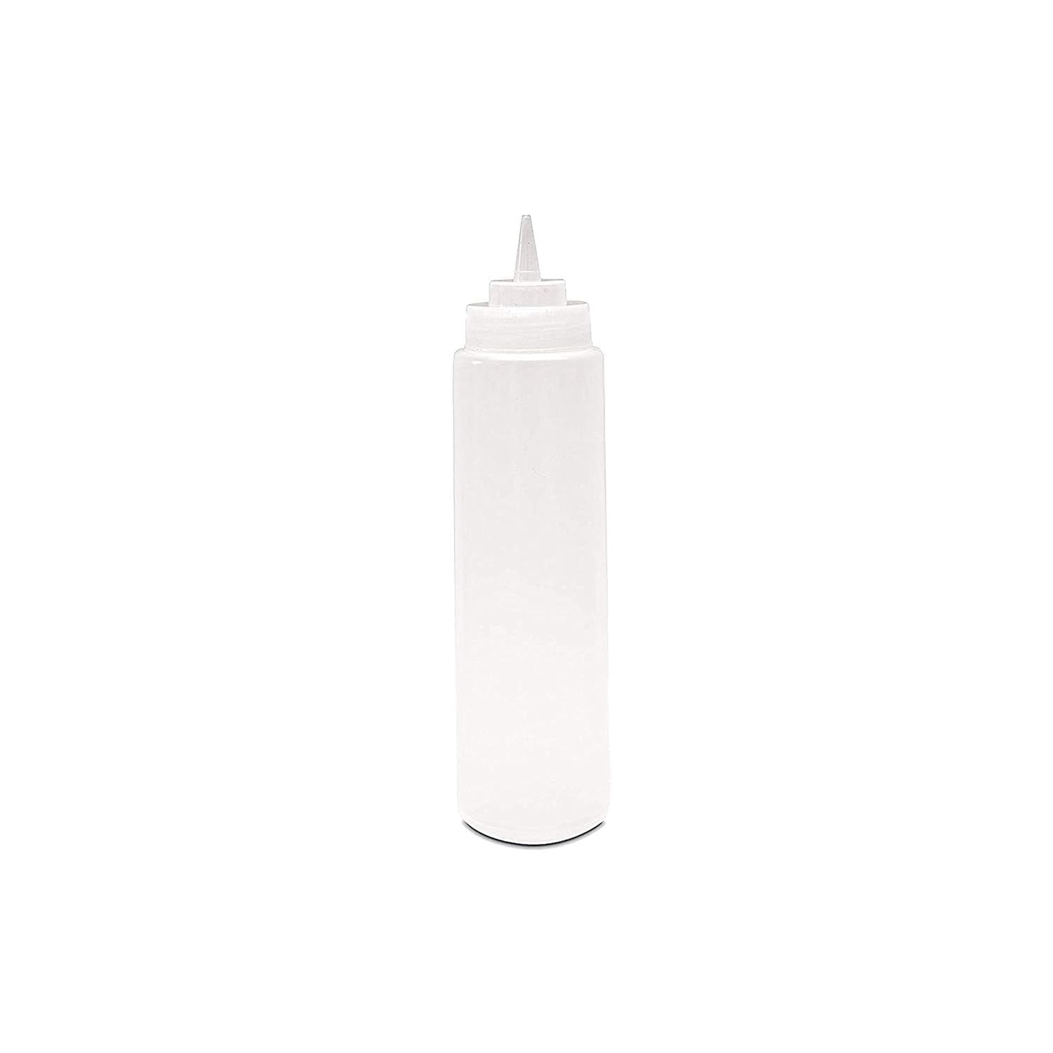 Clear Plastic Squeeze Bottle for Ketchup, BBQ Sauce, Condiments, Syrup, Mustard, Mayo, Hot Sauce, Olive Oil, Commercial and Industrial Use (Pack of 1, 750 ml)