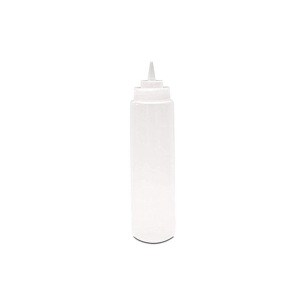 Clear Plastic Squeeze Bottle for Ketchup, BBQ Sauce, Condiments, Syrup, Mustard, Mayo, Hot Sauce, Olive Oil, Commercial and Industrial Use (Pack of 1, 750 ml)