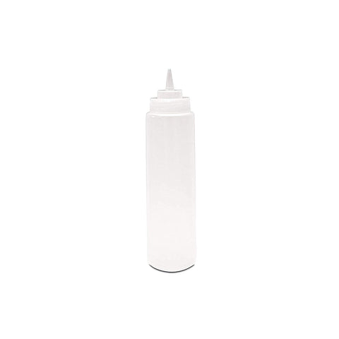 Clear Plastic Squeeze Bottle for Ketchup, BBQ Sauce, Condiments, Syrup, Mustard, Mayo, Hot Sauce, Olive Oil, Commercial and Industrial Use (Pack of 1, 750 ml)
