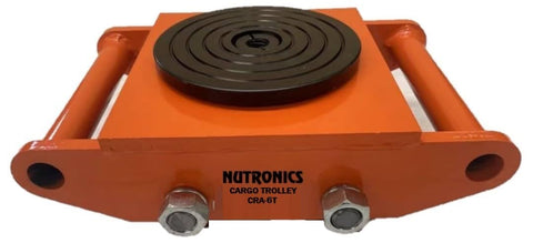 Nutronics® CRA-6 Ton Cargo Trolley 180 Degree Rotation Heavy Duty Industrial Machinery Mover Lifter Dolly Skate Roller