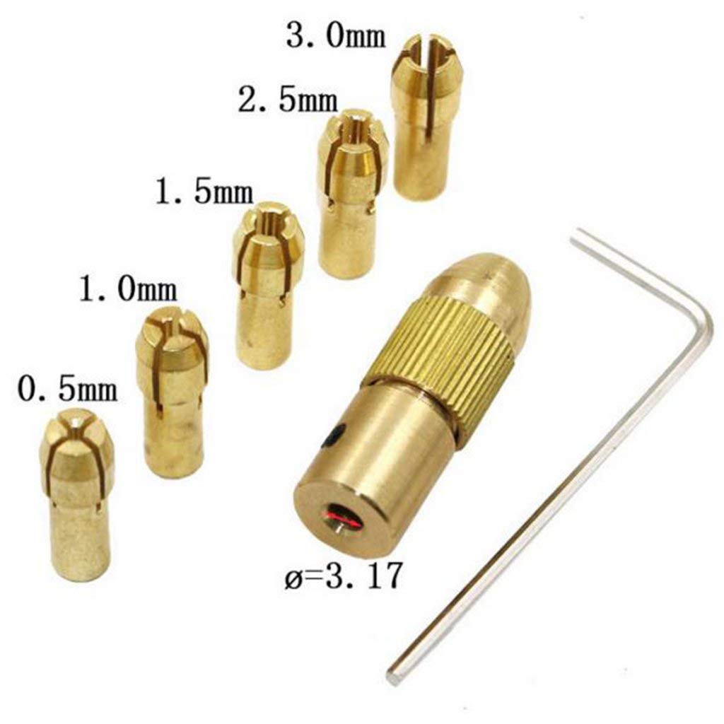 THEMISTO - built with passion 3.17mm Shank Metal Drill Chuck Collet Bits Rotary with Screw, 0.5-3 mm for RS555 motor (3.17MM)