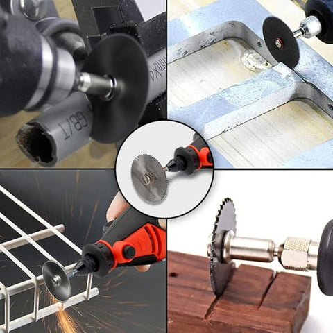 UniQual 6pcs HSS Circular Saw Blade/Cutting Discs Set as Rotary Tools Accessories/Attachments compatible with Dremel, UniQual, MiniCarft, etc