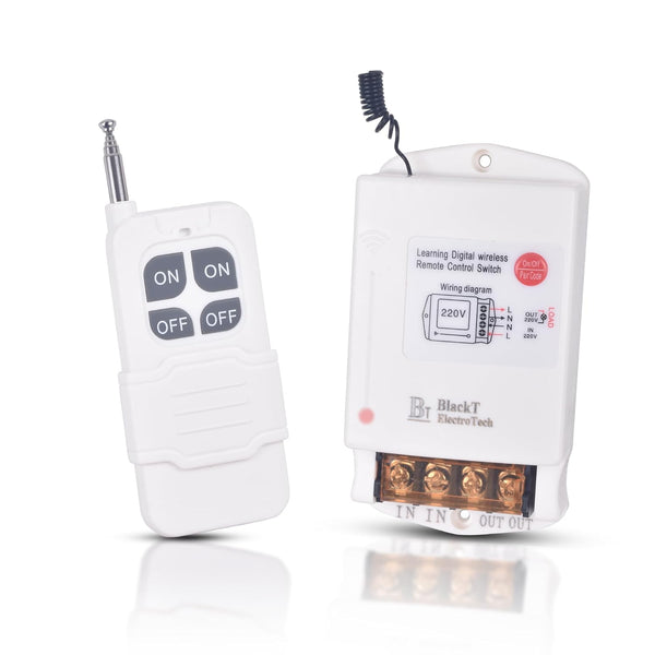 Blackt Electrotech BT16R11 220V RF Remote Switch - Long Range 32 Amps for moter Pump, Wireless Industrial Control, High Power Household RF Remote Control Switch (1 KM)
