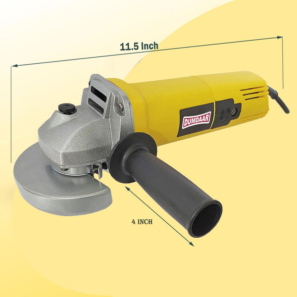 Inditrust Dumdaar 1pc DM 950W Electric angle grinder machine with Flap 2pc wheel set (Yellow)