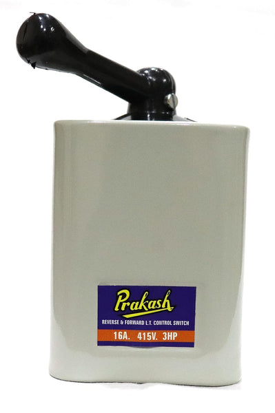Prakash Reverse Forward Switch|Designed to Control the Direction of Rotation of a Motor|Suitable for Electric Vehicles, Cranes, Winches, Industrial Machinery, and Garage Door Openers(16Amp X 415Volts)